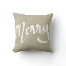 Schicke braune Jute-Merry-Typografie Weihnachten