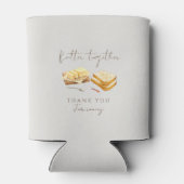 Schicke Brötchen und Butter Junggesellinnenabschie Dosenkühler (Rückseite)