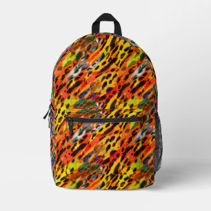 Schicke Bunte Wilde Tierprint Regenbogenbemalung Bedruckter Rucksack