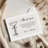 Schicke Champagner-Coquette Dankeskarte