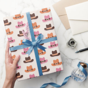 Schicke Cowgirl-Hüte Geschenkpapier