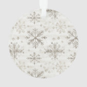 Schicke Creme-Grau-Herzen-Ornamente Ornament (Rückseite)