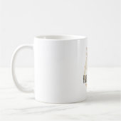 Schicke Creme-Oster-Ei-Schleife Kaffeetasse (Links)