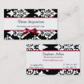 Schicke Damast-Gewohnheits-Visitenkarte Visitenkarte (Vorne/Hinten)