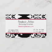 Schicke Damast-Gewohnheits-Visitenkarte Visitenkarte (Rückseite)