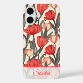 Schicke Dankeschön-Geschenk-Tulpe Name iPhone 16 Hülle