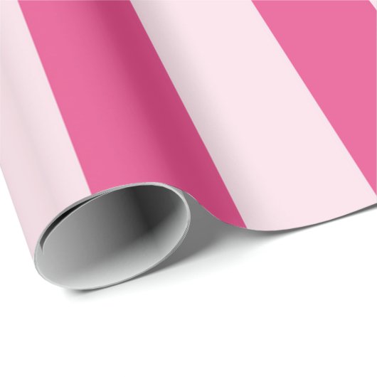 Schicke doppelte rosa Streifen Geschenkpapier (Rolleneckpunkt)