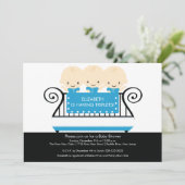 Schicke DREIERGRUPPEN im Einladung (Stehend Vorderseite)