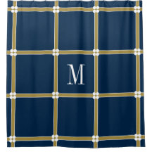 SCHICKE DUSCHE CURTAIN_GOLD/NAVY/WHITE