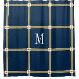 SCHICKE DUSCHE CURTAIN_GOLD/NAVY/WHITE DUSCHVORHANG