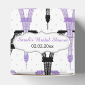 schicke Eiffelturm Lila, Personalisierte Gefälligk Geschenkschachtel (Oben)