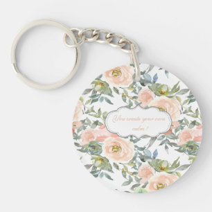 Schicke elegante Rosen, Motivierende Nachricht Schlüsselanhänger