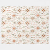 Schicke Erdig Boho Regenbogen Blätter Fleece-Decke Fleecedecke (Vorderseite (Horizontal))