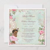 Schicke ethnische Paris-Prinzessin in der Einladung (Rückseite)