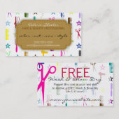 Schicke Farben Mehrfarbenhaar u. Rabattkarte (Vorne/Hinten)