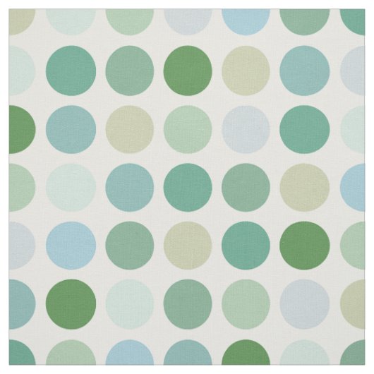 Schicke farbenfrohe grüne Punkte Muster Monogramm Stoff (Muster)