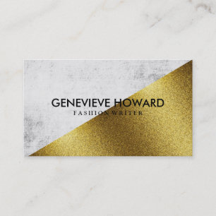 Schicke Faux-Gold- und Grunge-geometrische Farbblo Visitenkarte