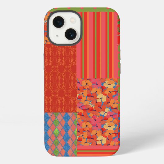 Schicke Faux-Patchwork-Hülle Case-Mate iPad Hülle iPhone Hülle (Rückseite)