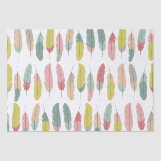 Schicke Federn Seidenpapier (Vorderseite)