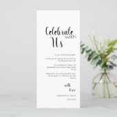 Schicke Feiern Sie Mit Uns Hochzeitsplatz Karten (Stehend Vorderseite)