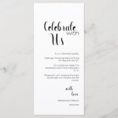 Schicke Feiern Sie Mit Uns Hochzeitsplatz Karten (Vorderseite)