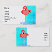 Schicke Flamingo-Visitenkarte Visitenkarte (Vorne/Hinten)