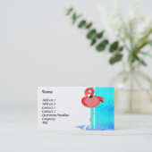 Schicke Flamingo-Visitenkarte Visitenkarte (Stehend Vorderseite)