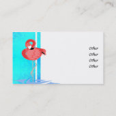 Schicke Flamingo-Visitenkarte Visitenkarte (Rückseite)