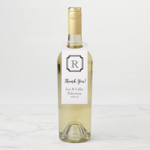 SCHICKE FLASCHE HANGER_THANK SIE MONOGRAMM UND FLASCHENANHÄNGER