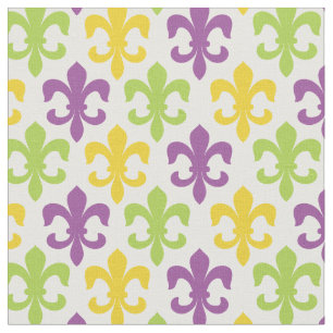 Schicke Fleur De Lis Mardi Gras Muster Stoff