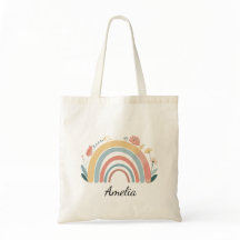 Schicke Florale Boho-Regenbogen-Minimalist-Tasche
