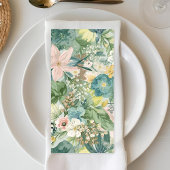 Schicke florale Monogramm-Hochzeits-Flatcard