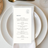 Schicke florale Monogramm-Hochzeits-Flatcard