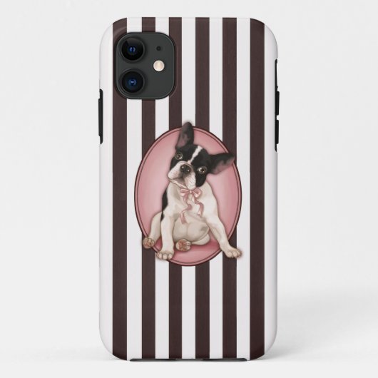 Schicke französische Bulldogge und klassische Case-Mate iPhone Hülle (Rückseite)