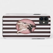 Schicke französische Bulldogge und klassische Case-Mate iPhone Hülle (Rückseite (Horizontal))