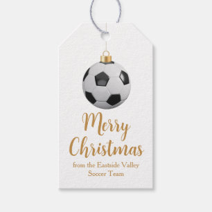 Schicke Fußballmannschaft Weihnachtsfeier Benutzer Geschenkanhänger