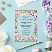 Schicke Gartenblumen 20. Hochzeitstag Acryleinladungen (In Situ (Hochzeit))