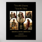 Schicke gebogene Collage Double Grads Twins TMF26 Poster (Vorne)