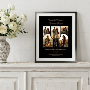 Schicke gebogene Collage Double Grads Twins TMF26 Poster