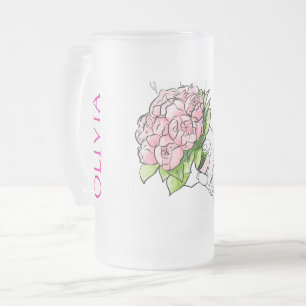Schicke gefrostete Glas-Blumen-Bierstein - Benutze Mattglas Bierglas