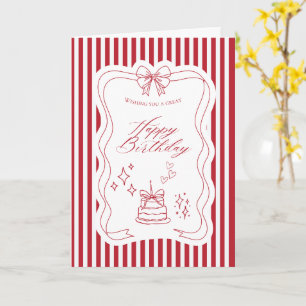 Schicke gestreifte Happy-Birthday-Karte Karte