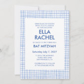 Schicke Gingham-Moderne benutzerdefinierte QR-CODE Einladung (Vorderseite)