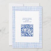 Schicke Gingham-Moderne benutzerdefinierte QR-CODE Einladung (Rückseite)