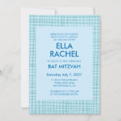 Schicke Gingham-Moderne benutzerdefinierte QR-CODE Einladung (Vorderseite)