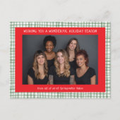 Schicke Gingham Rot Grün Weihnachten Custom Geschä (Vorderseite)