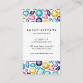 Schicke Girly glänzende Diamant-Edelsteine Visitenkarte (Rückseite)