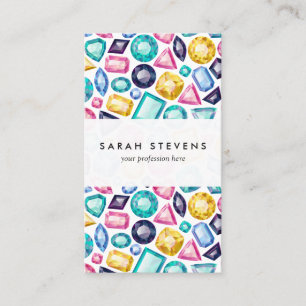 Schicke Girly glänzende Diamant-Edelsteine Visitenkarte