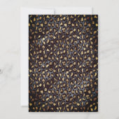 Schicke Glitter-Abschlusskappe, Glitter-Leopard-Ab Einladung (Rückseite)
