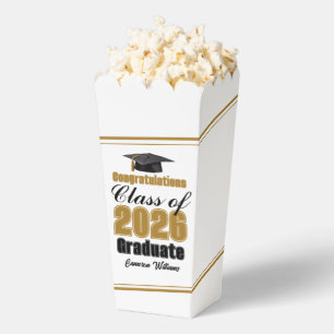 Schicke Gold-Abschlussfeier 2026 Popcorn Geschenkschachtel