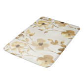Schicke Gold Glam Blumen Badematte (Schrägansicht)